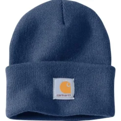 Bonnet Watch tricoté maille double bleu navy CARHARTT