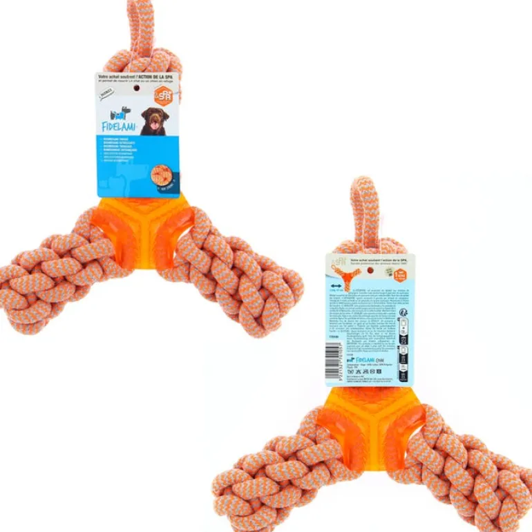 Boomerang tressé pour gros chiens 27 cm