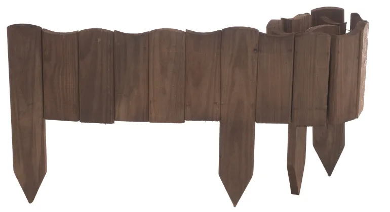 Bordure enroulable vague en pin 1,10m