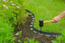 Bordure PE recyclée Gazon H5cm épaisseur 4mm Gris X10M