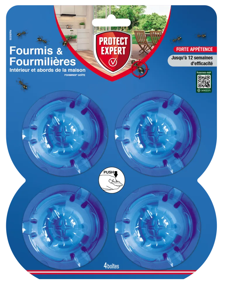 Boîte appât anti-fourmis 4x2g pack éco PROTECT EXPERT