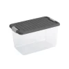 Boîte de rangement avec couvercle 30L