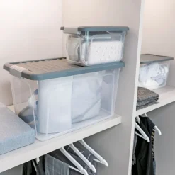 Boîte de rangement avec couvercle 30L