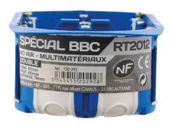 Boîte encastrement double no air multimatériaux 67x40mm