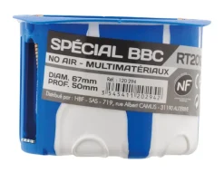 Boîte encastrement no air multimatériaux Ø67mm prof 50mm