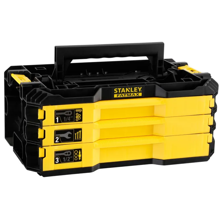 Boîte 3 tiroirs outillée Pro-Stack 126 pièces STANLEY
