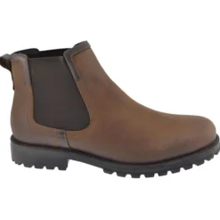 Bottines Timeo cuir et textile marron MORAN'S