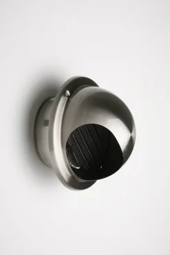 Bouche inox à tube avec moustiquaire Ø10-11 cm
