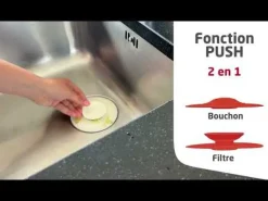 Bouchon universel 2 en 1 Uppy blanc Ø110mm WIRQUIN
