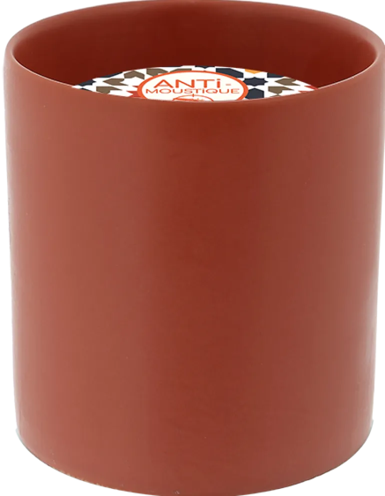 Bougie pot céramique au géraniol Essaouira-Coloris au choix