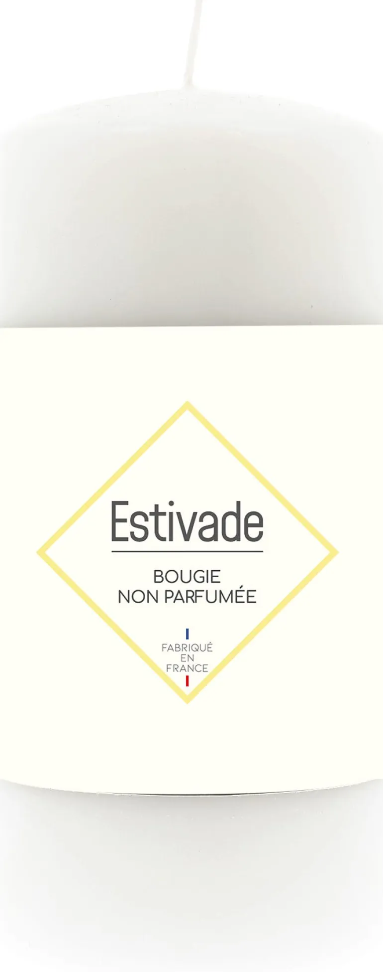 Bougie cylindrique non parfumée Ø78 mm H.200m Glamping