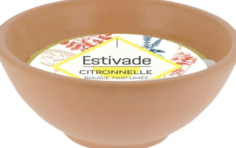 Bougie vasque terracotta au géraniol XXL Essaouira