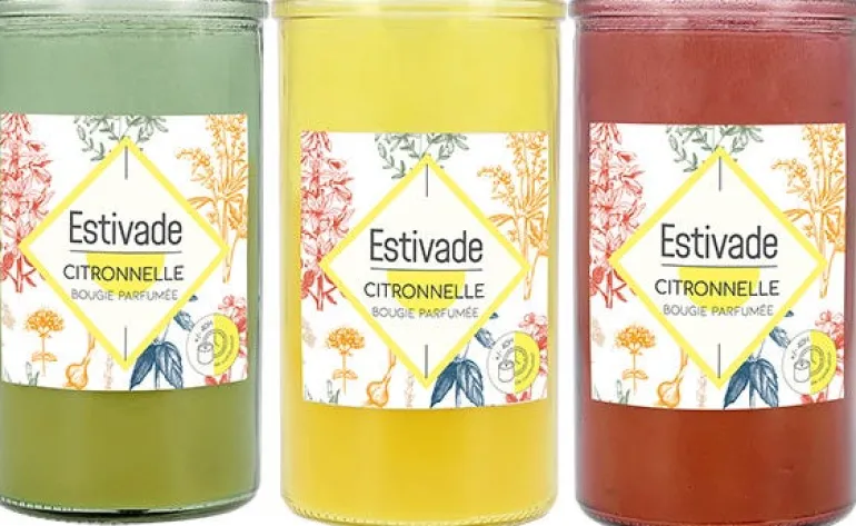 Bougie veilleuse à la citronelle - Coloris au choix