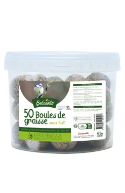 Boules de graisse sans filet pour oiseaux - Seau de 50