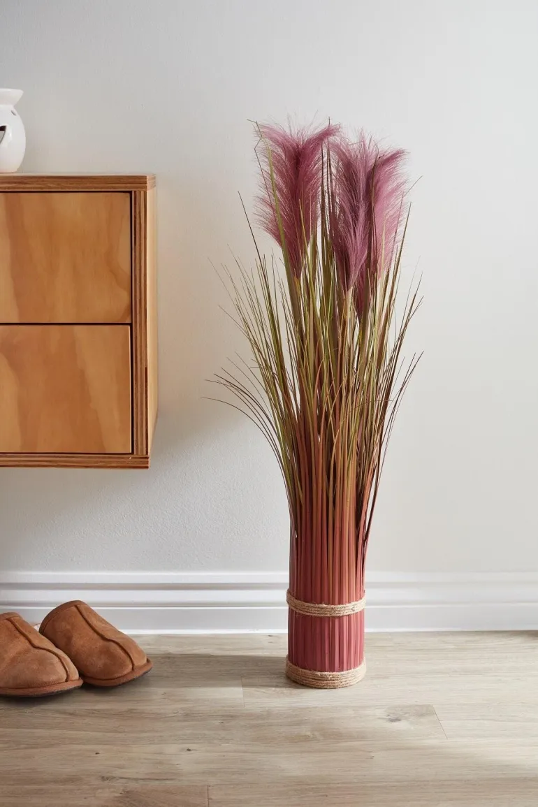 Bouquet artificiel Pampas pourpre 70 cm