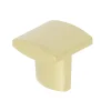 Bouton courbe 21 x 21 mm en aluminium laitonné mat x2