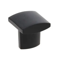 Bouton courbe 21 x 21 mm en aluminium noir mat x2