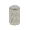 Bouton cylindre industriel Ø18 mm en aluminium nickel mat x2
