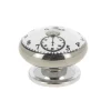 Bouton horloge Ø40 mm en céramique aluminium base nickelé x2