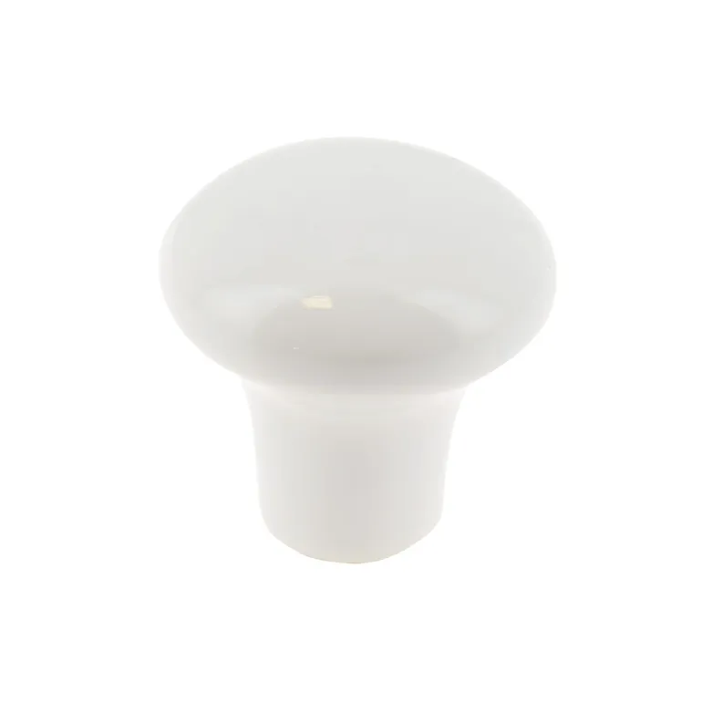 Bouton Ø30 mm en céramique blanc x2