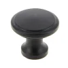Bouton Ø32 mm en fer noir mat