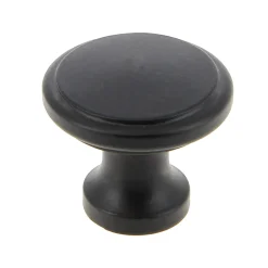 Bouton Ø32 mm en fer noir mat