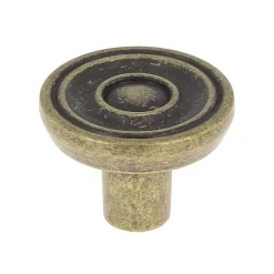 Bouton Ø30 mm en zamak laitonné vieilli mat x2