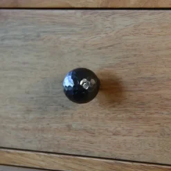Bouton sphère Ø33 mm impact en aluminium laitonné vieilli x2
