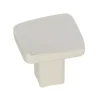 Bouton vague 30 x 30 mm en aluminium nickel mat x2