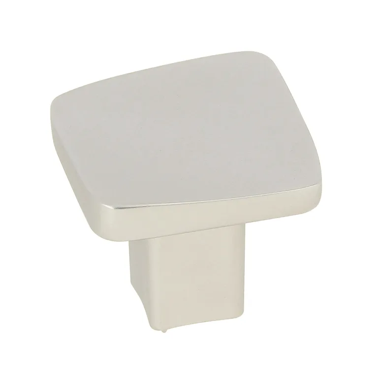Bouton vague 30 x 30 mm en aluminium nickel mat x2
