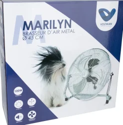 Brasseur d'air Marlylin chromé Ø45cm 100W VOLTMAN