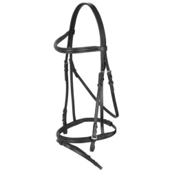 Bridon pour cheval de trait noir