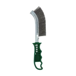 Brosse main, manche plastique vert 260x40mm, inox NORTON