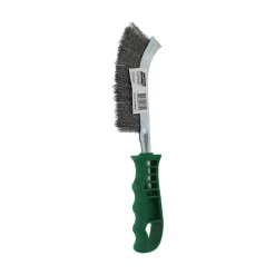 Brosse main, manche plastique vert 260x40mm, inox NORTON