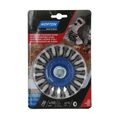Brosse Ø100 meuleuse angle, circulaire torsadé NORTON