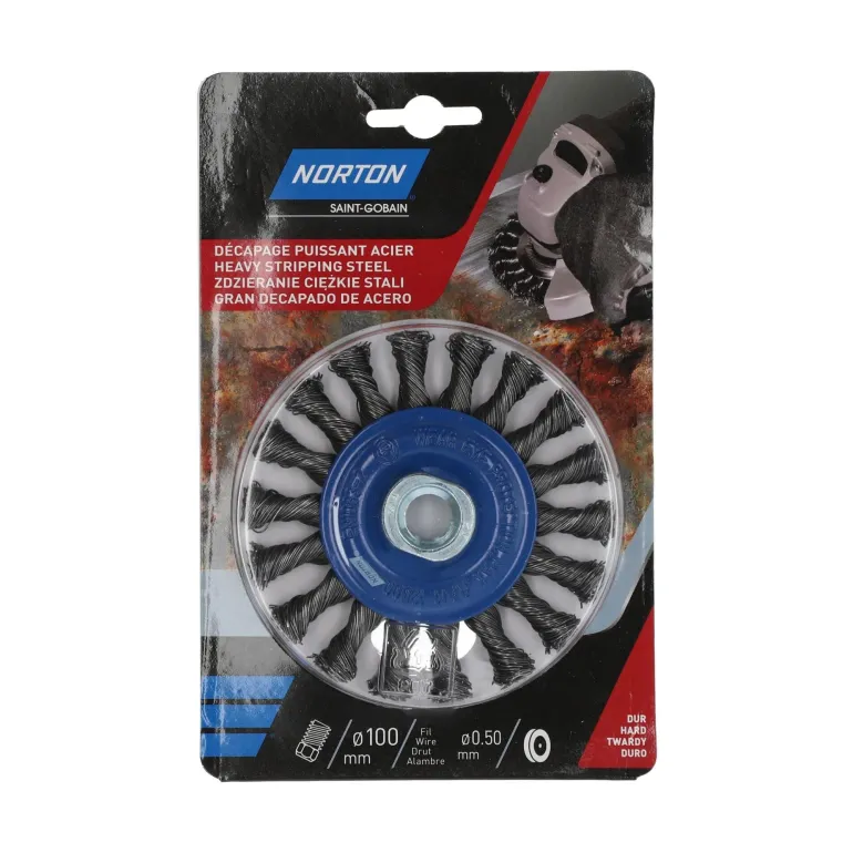 Brosse Ø100 meuleuse angle, circulaire torsadé NORTON
