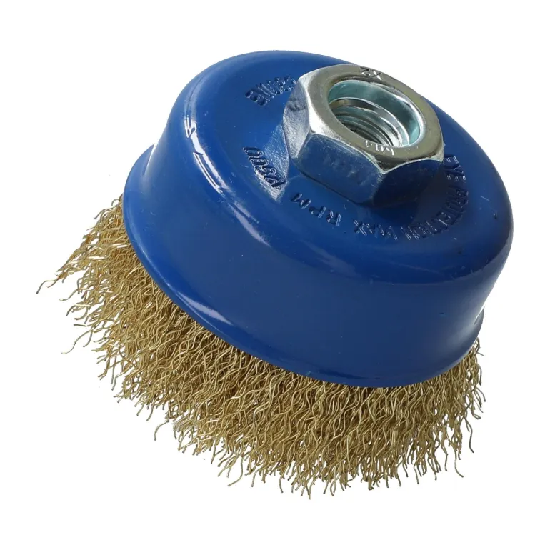 Brosse Ø75 meuleuse angle, coupe ondulé, acier/laiton NORTON