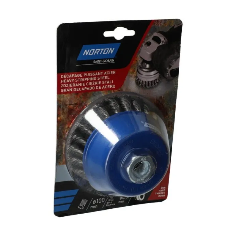 Brosse Ø100 meuleuse angle, coupe torsadé, acier NORTON