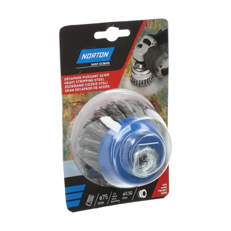 Brosse Ø75 100 meuleuse angle, coupe torsadé, acier NORTON
