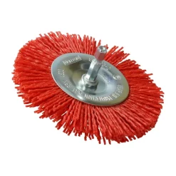 Brosse Ø100 pour perceuse, circulaire nylon rouge NORTON