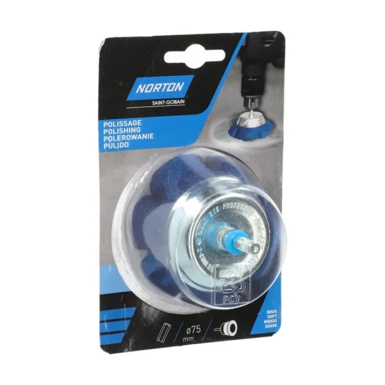 Brosse Ø75 pour perceuse, coupe polissage, feutrine NORTON