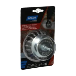 Brosse Ø 75 pour perceuse, coupe torsadé, acier NORTON