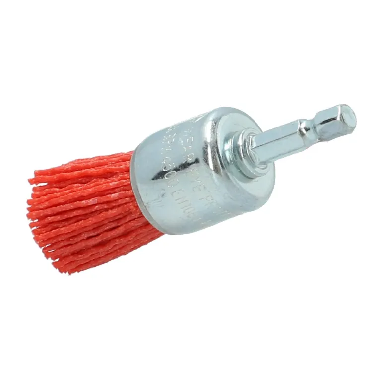 Brosse Ø 25 pour perceuse, pinceau nylon rouge, bois NORTON
