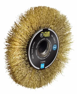 Brosse étroite fils laitonnés souples pour REX120 FARTOOLS