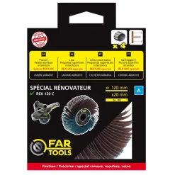 Brosse étroite à lanières grain 80 pour REX120 FARTOOLS