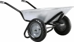 Brouette Clipso Excellium Twin roue gonflée galva 100L