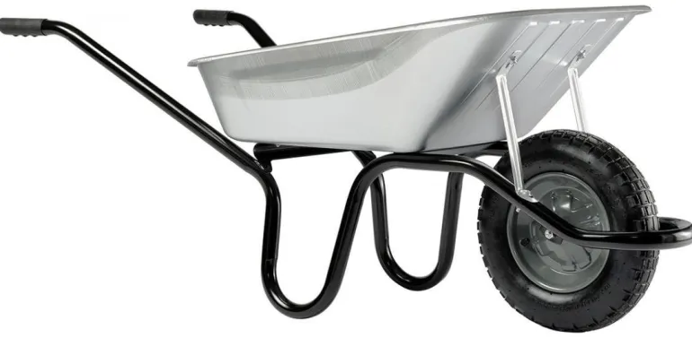 Brouette Aktiv premium galva roue gonflée 100L