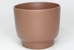 Cache-pot Calm Ø6,5/7,3 x H.6 cm café mat