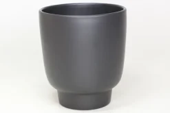 Cache-pot Haut Calm Ø13/12 x H.15 cm antracite mat