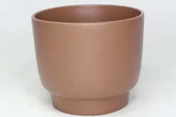 Cache-pot Calm Ø12,3/11,5 x H.9,5 cm café mat